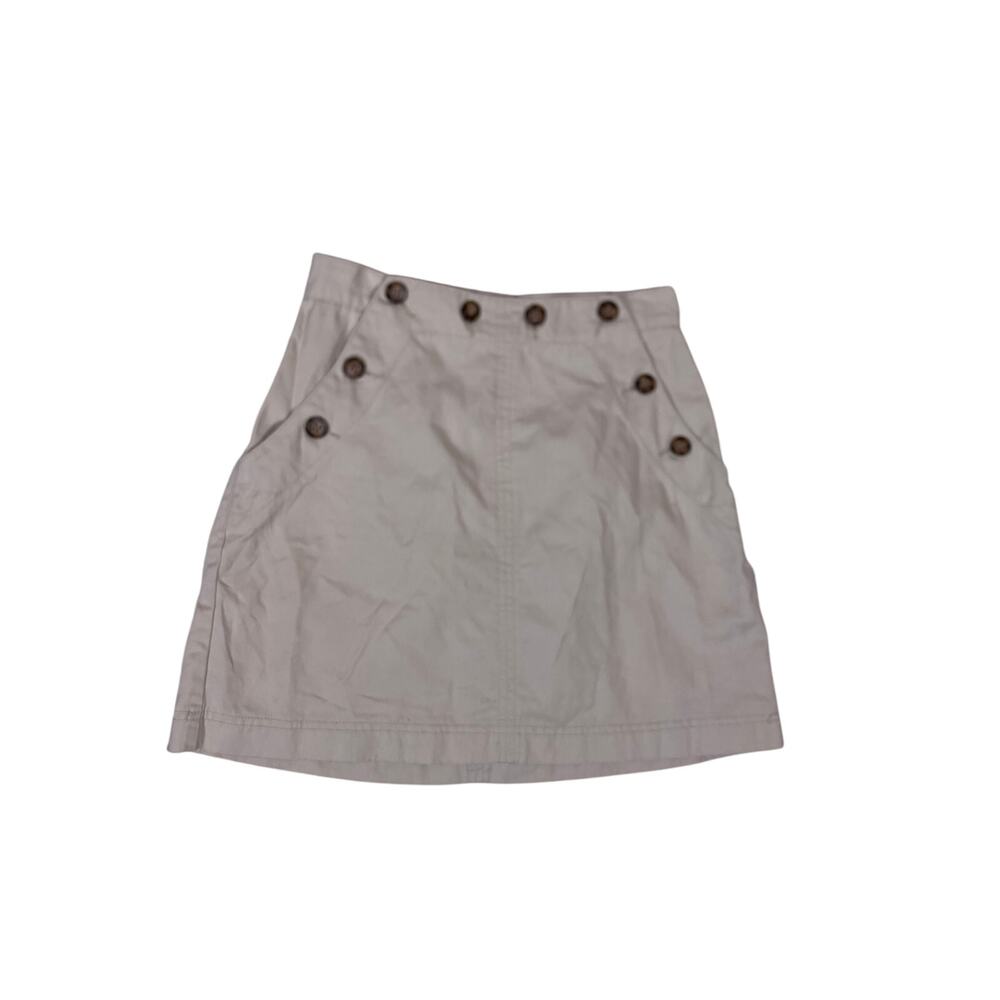 Vintage County Seat Khaki Button-Front Skirt Outdoor Cotton Skirt Size 5/6 Small